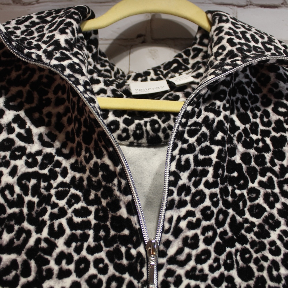 Zenergy by Chicos Animal Print Jacket sz 1